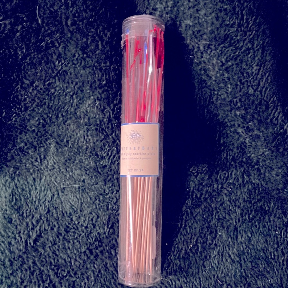 Pottery Barn 4th of July Sparkler picks (24ct) for hors d'oeuvres, cheese plates